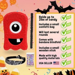 Halloween Pinata Red Monster Cute and Fun 17inch tall 4-piece Bundle for kids. Great for October birthday party decorations H...