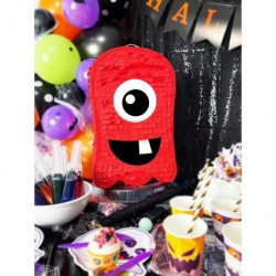 Halloween Pinata Red Monster Cute and Fun 17inch tall 4-piece Bundle for kids. Great for October birthday party decorations H...