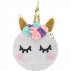 APINATA4U Unicorn Pinata with Flowers Pink Teal Lavender Now Bigger Size $67.43 Piñatas