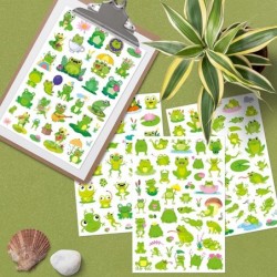 Frog Stickers Summer Spring Happy Honey Frog Decal Sticker 760 Counts Party Cute Gifts Goodie Bags Decor School Reward Birthd...