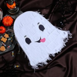 Halloween Pinata White Ghost Pinata 3D Halloween Pull String Pinata Funny Halloween Pinata Large Pinata for Teens Adults Hall...