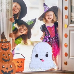 Halloween Pinata White Ghost Pinata 3D Halloween Pull String Pinata Funny Halloween Pinata Large Pinata for Teens Adults Hall...