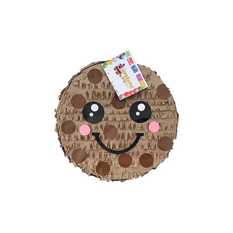 APINATA4U Chocolate Chip Cookie Pinata 16" Smiling Cookie Milk & Cookies Party Pinata Milk and Cookies Party Decoration $56.9...