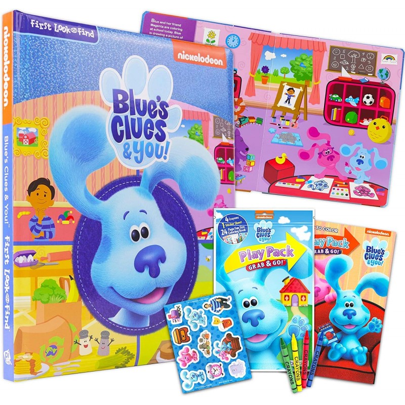 Blue's Clues Look and Find Board Book Bundle - Blue's Clues Activity Book for Kids | Look and Find Book Blues Clues with Stic...