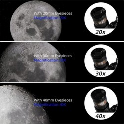 Refracting Telescope for Kids with Tripod and Finder Scope 20X 30X 40X Magnification Portable Astronomical Landscape Telescop...