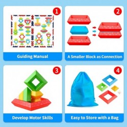 Montessori Toys for 1 2 3 4 5 Year Old Boys Girls Toddlers Preschool Learning Activities 30Pcs Building Blocks Stacking Educa...