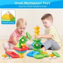 Montessori Toys for 1 2 3 4 5 Year Old Boys Girls Toddlers Preschool Learning Activities 30Pcs Building Blocks Stacking Educa...