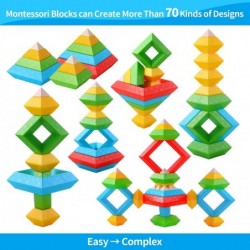 Montessori Toys for 1 2 3 4 5 Year Old Boys Girls Toddlers Preschool Learning Activities 30Pcs Building Blocks Stacking Educa...