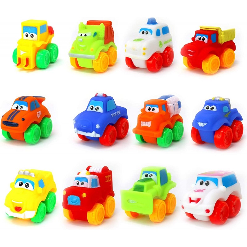 Baby Cars - Soft Rubber Toy Vehicles for Babies and Toddlers - 12 Pieces $27.65 Early Development & Activity Toys