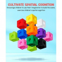 Math Cubes Manipulatives with Activity Cards - Number Counting Blocks Toys Snap Linking Cube Math Counters for Kids Kindergar...