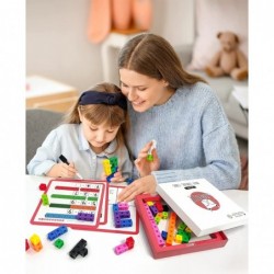 Math Cubes Manipulatives with Activity Cards - Number Counting Blocks Toys Snap Linking Cube Math Counters for Kids Kindergar...