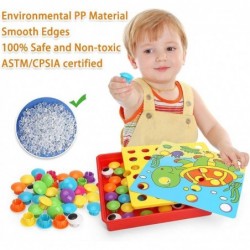 Button Art Toys Crafts for Toddler Activities Game Peg Board Preschool Toys Mosaic Pegboard for Kids Age 2 3 4 5 6 Girls Boys...