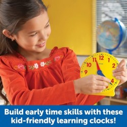 Classroom Clock Kit -25 Pieces Ages 5+ Clock for Kids Learning to Tell Time Clocks for Teaching Time Teacher and Classroom Su...