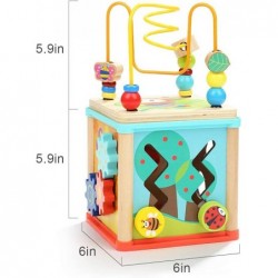 Toys for 1 Year Old Boy and Girl Birthday Gifts Activity Cube Wooden Educational Toys for One Year Old Bead Maze Shape Sorter...