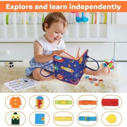 Busy Board for Toddlers Travel Toys Montessori Activities Board for Preschool Toddlers Educational Develop Fine Motor Skills ...