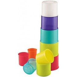 Stacking Cups Sensory Problem-Solving and Hand-Eye Coordination Baby Toy 10 Colorful Cups with Numbers Amazon Exclusive by Ju...