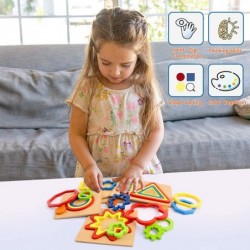 Toddlers Puzzles 6 Pack Montessori Shape Sorting Toddlers Puzzles Toys Preschool Learning Early Educational Toys for Kids Gir...