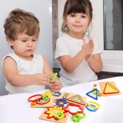 Toddlers Puzzles 6 Pack Montessori Shape Sorting Toddlers Puzzles Toys Preschool Learning Early Educational Toys for Kids Gir...