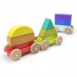 9 Piece Magnetic Shape Train Building Block Set Rainbow $75.18 Early Development & Activity Toys