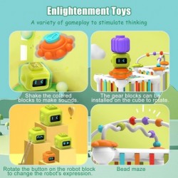 Shape Sorting Toy 7-in-1 Baby Shape Sorting Toys with Elastic Band Color Recognition Sensory Toy for Toddlers 1-5 Early Learn...