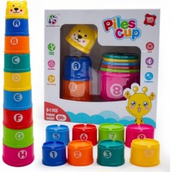 Stacking Cups Nesting and Stacking Cups Gift Colorful Educational Alphabets Numbers Building Joy Cups Toddler Fun Play Toys $...