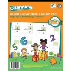 Channie’s All-In-One Visual Handwriting & Math Workbook Set for Pre-Kindergarten - 1st Grade Elementary School Students (5 Pa...