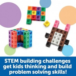 STEM Explorers MathLink Builders - 100 Pieces Ages 5+ Kindergarten STEM Activities Math Activity Set and Games for Kids Mathl...