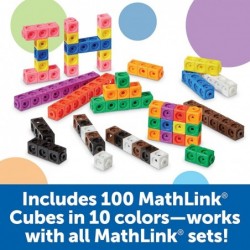 STEM Explorers MathLink Builders - 100 Pieces Ages 5+ Kindergarten STEM Activities Math Activity Set and Games for Kids Mathl...