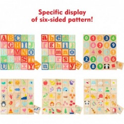 Wooden ABC Building Blocks for Toddlers 1-3 |26 PCS Wood Baby Alphabet Number Blocks for Stacking Learning Preschool Educatio...