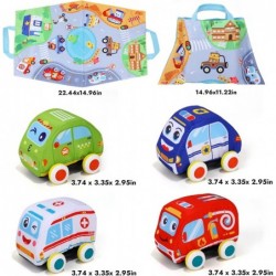 Baby Toys for 1 Year Old Soft Car Toys with Playmat Storage Bag Baby Toys 12-18 Months Pull Back Car Toys for Toddlers 1-3 Gi...