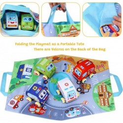 Baby Toys for 1 Year Old Soft Car Toys with Playmat Storage Bag Baby Toys 12-18 Months Pull Back Car Toys for Toddlers 1-3 Gi...