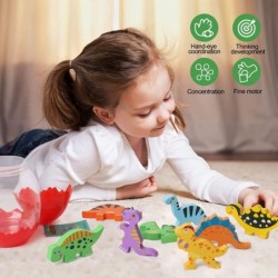 Easter Dinosaur Eggs Wooden Dinosaur Stacking Game 3 Years Old Montessori Toys $18.95 Early Development & Activity Toys