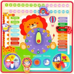 Montessori Toys for Toddlers Learning Clock | Preschool Learning Educational Toys for 3 Year Old + | Kids Calendar & Teaching...