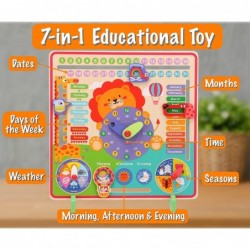 Montessori Toys for Toddlers Learning Clock | Preschool Learning Educational Toys for 3 Year Old + | Kids Calendar & Teaching...