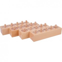 Knobbed Cylinders Blocks Home Preschool Toys (Primary Color Knobbed Cylinders) $69.70 Early Development & Activity Toys