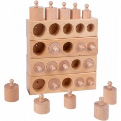 Knobbed Cylinders Blocks Home Preschool Toys (Primary Color Knobbed Cylinders) $69.70 Early Development & Activity Toys