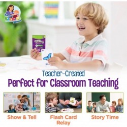 Teacher Rachel's Toddler Flash Cards Set with 64 Pieces Pre K-K Cards Including First Words Alphabets Colors Shapes Numbers -...