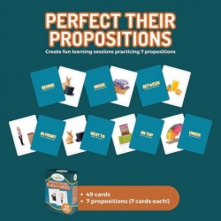 Preposition Flash Cards | 7 Total Prepositions 49 Picture Cards for Speech Therapy - for Teachers Parents ESL Teaching Materi...