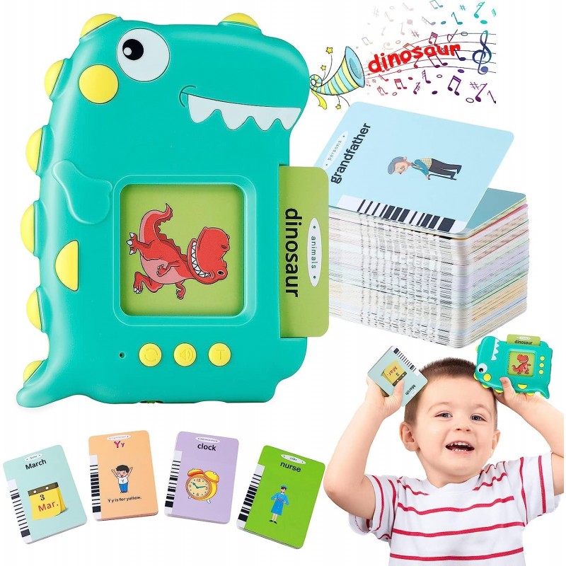 Educational Toys for 3 4 5 Year Old Boys Gift: Talking Flash Cards Toddlers Learning Toys with 280 Words Preschool Speech The...