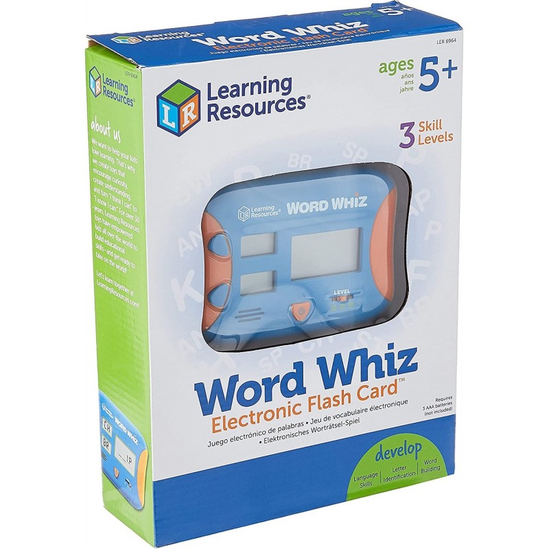 Word Whiz Electronic Flash Card Handheld Word Games Word Building Game for Kids Electronic Learning Games Ages 5+ $30.65 Educ...