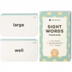 K Sight Words Flash Cards (Kindergarden) Pack 100+ Dolch & Fry (High Freqency) Flashcards - Learn to Read Phonics Learning Ki...