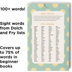 K Sight Words Flash Cards (Kindergarden) Pack 100+ Dolch & Fry (High Freqency) Flashcards - Learn to Read Phonics Learning Ki...