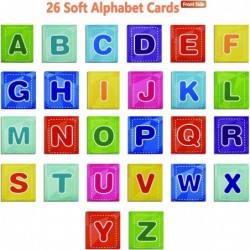 Soft Alphabet Cards for Baby Infant Toddler Kids 26pcs ABC Alphabet Cards 26 Letters Flash Cards with Storage Bag Washable No...