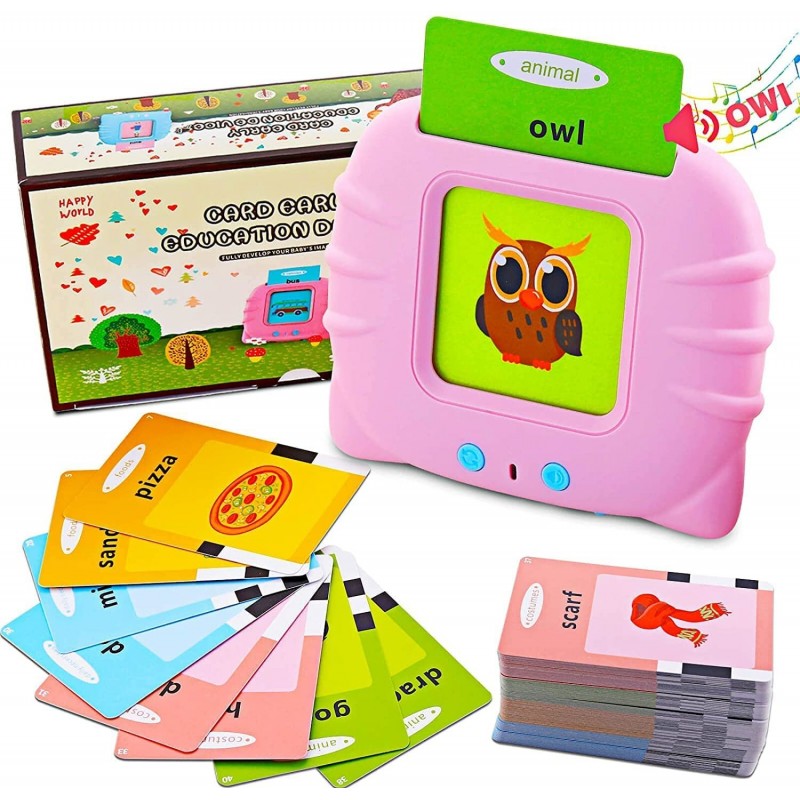 Preschool Educational Toys Talking Flash Cards Learning Toys English Sight Words FlashCards with 112 pcs Double-Sided Cards f...