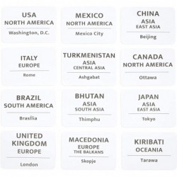 205 Countries of The World Flash Cards for Kids Flags Capitals (2.5 x 3.5 in) $35.27 Educational Flash Cards