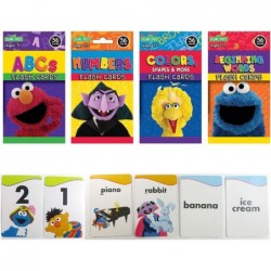 4 Sesame Street Flash Cards Beginning Words Numbers Colors Shapes Alphabet ABC ! $27.22 Educational Flash Cards