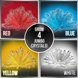 Science Kit For Kids Crystal Growing Kit + Light Up Display Dome for Kids by Creative Kids Make Your Own Grow 4 Large Crystal...