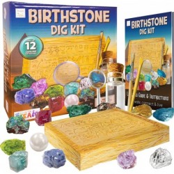 Birthstone Dig Kit for Kids | Excavate 12 Gemstone Crystals | Geology Science Toys for Boys and Girls $25.56 Educational Scie...