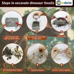 Kid Dinosaur Dig Kit 2 Pack Dinosaur Toys for Kids Boys Girls Adults Digging for Dinosaur Bones Triceratops Tyrannosaurus Din...