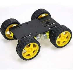 Professional Metal 4wd Smart Robot Car Chassis Kit Robotic Cars C101 Platform Model with 4pcs TT Encoder DC Motor & Wheels fo...